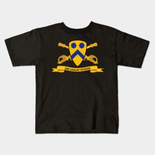 2nd Cavalry Division w Br - Ribbon Kids T-Shirt